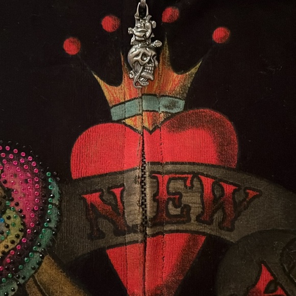 ED HARDY New York City Velour Hoodie *Rare and Vintage - Picture 5 of 16